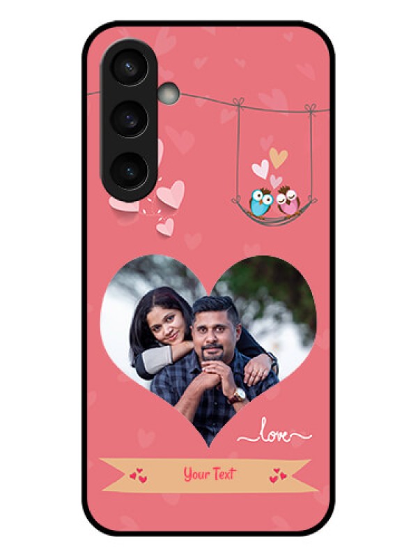 Custom Samsung Galaxy S23 FE 5G Custom Glass Phone Case - Peach Color Love Design