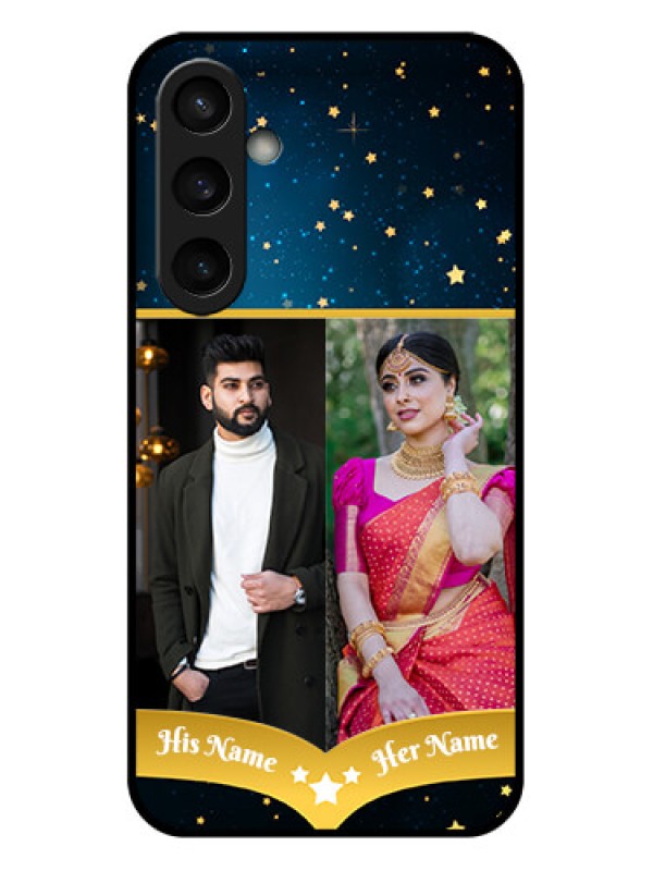 Custom Samsung Galaxy S23 FE 5G Custom Glass Phone Case - Galaxy Stars Backdrop Design