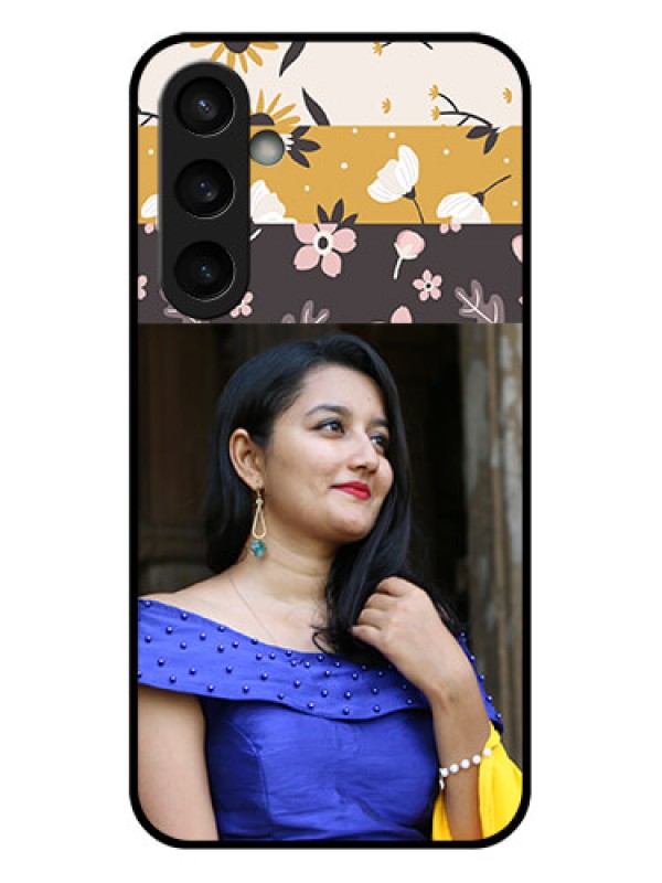 Custom Samsung Galaxy S23 FE 5G Custom Glass Phone Case - Stylish Floral Design