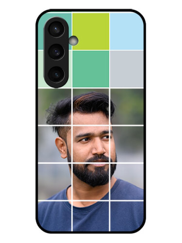 Custom Samsung Galaxy S23 FE 5G Custom Glass Phone Case - With White Box Pattern