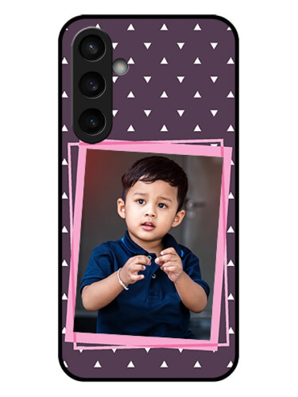 Custom Samsung Galaxy S23 FE 5G Custom Glass Phone Case - Triangle Pattern Dotted Design