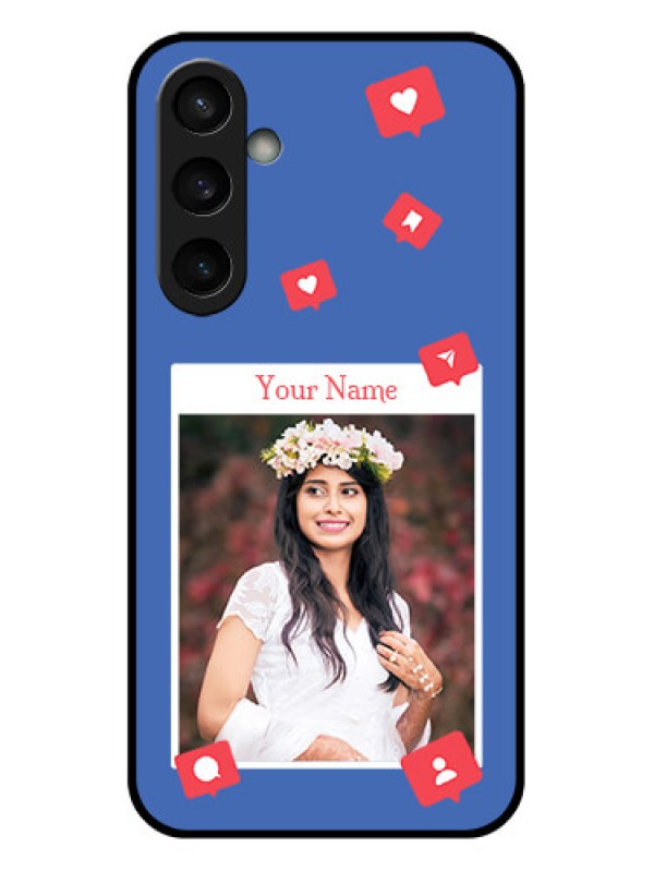 Custom Samsung Galaxy S23 FE 5G Custom Glass Phone Case - Like Share And Comment Design