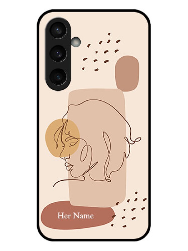 Custom Samsung Galaxy S23 FE 5G Custom Glass Phone Case - Calm Woman Line Art Design
