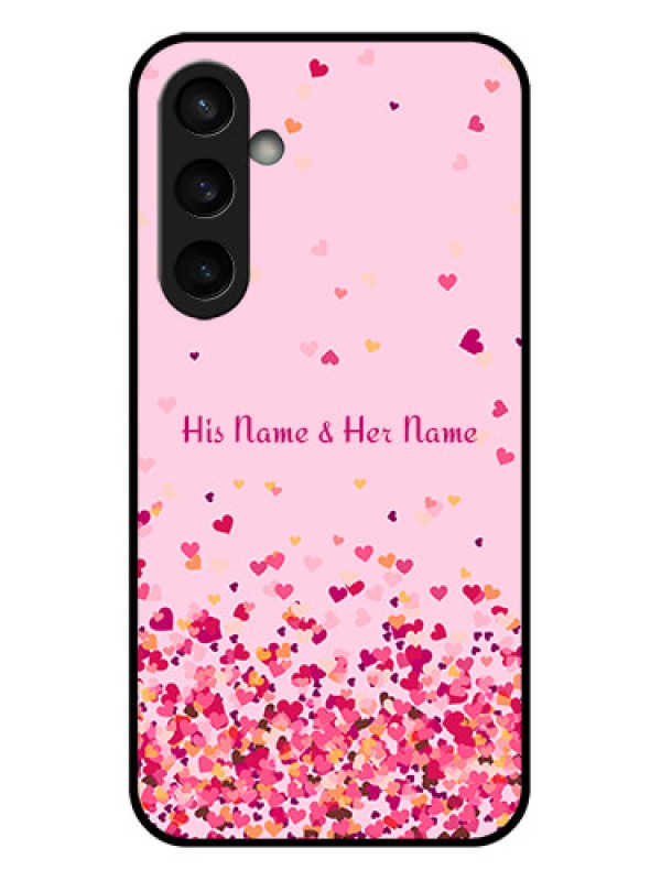 Custom Samsung Galaxy S23 FE 5G Custom Glass Phone Case - Floating Hearts Design