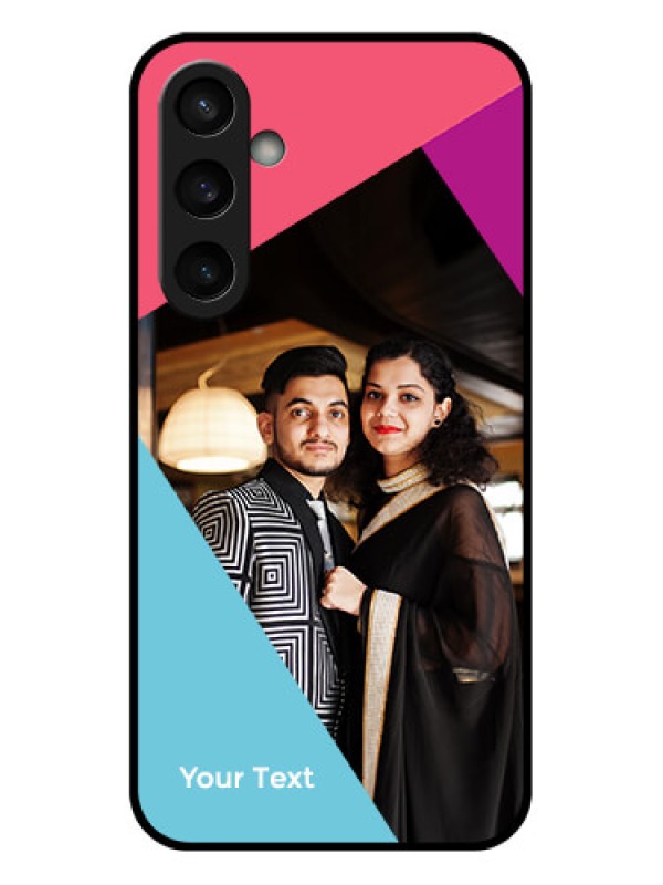 Custom Samsung Galaxy S23 FE 5G Custom Glass Phone Case - Stacked Triple Colour Design