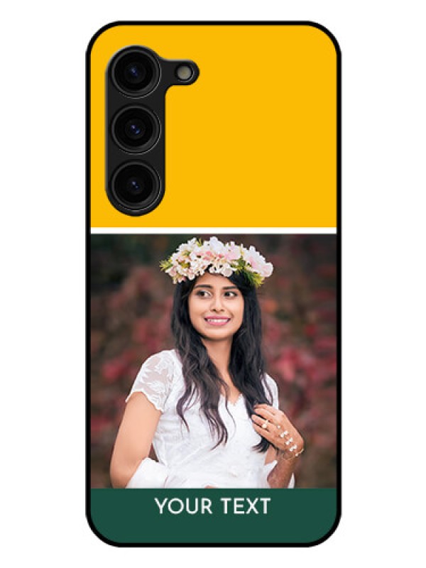 Custom Galaxy S23 Plus 5G Photo Printing on Glass Case - Love You Design