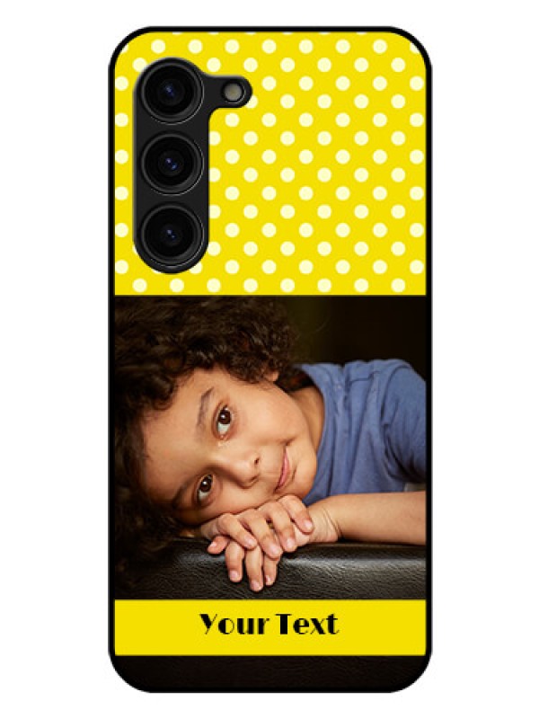 Custom Galaxy S23 Plus 5G Custom Glass Phone Case - Bright Yellow Case Design