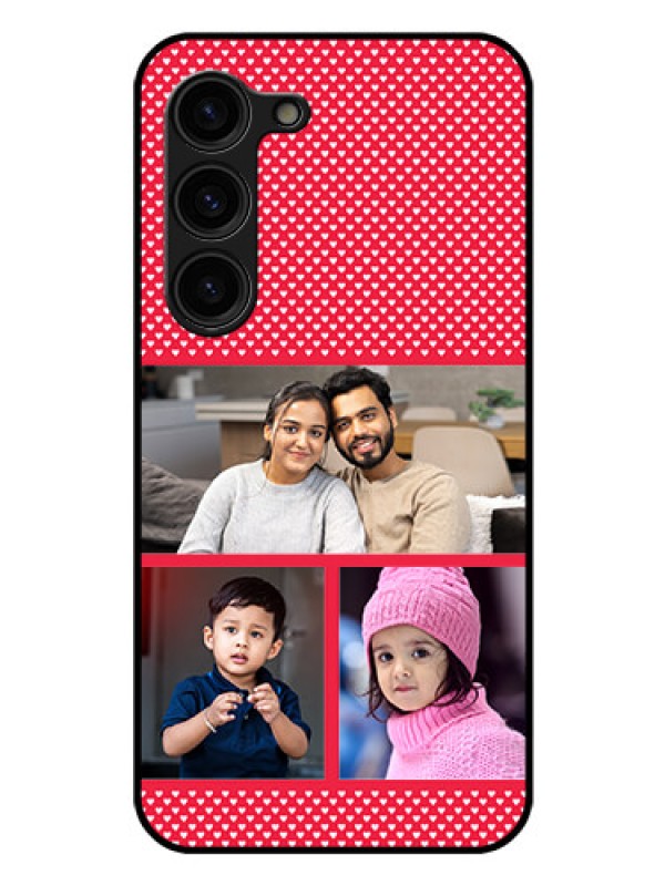 Custom Galaxy S23 Plus 5G Personalized Glass Phone Case - Bulk Pic Upload Design