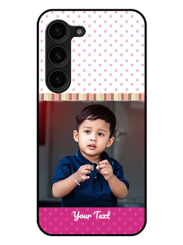 Custom Galaxy S23 Plus 5G Photo Printing on Glass Case - Cute Girls Cover Design