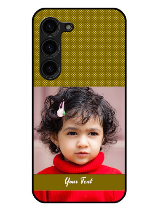 Custom Galaxy S23 Plus 5G Custom Glass Phone Case - Simple Green Color Design