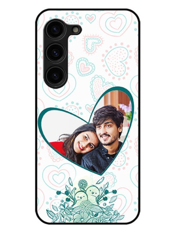 Custom Galaxy S23 Plus 5G Photo Printing on Glass Case - Premium Couple Design