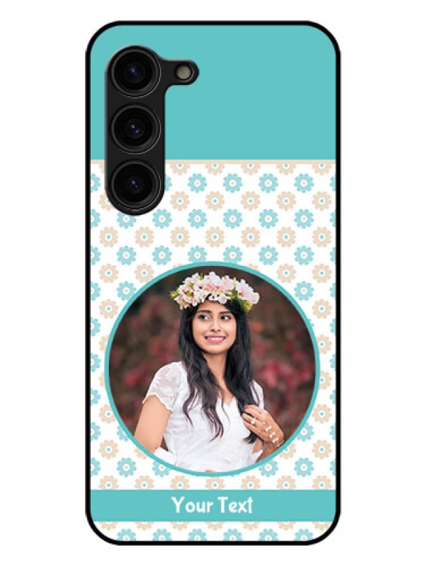 Custom Galaxy S23 Plus 5G Custom Glass Mobile Case - Beautiful Flowers Design