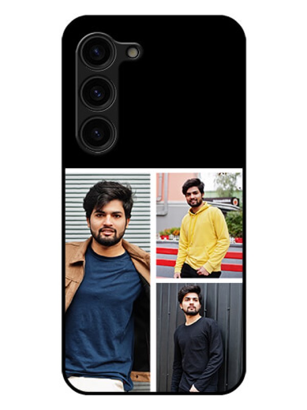 Custom Galaxy S23 Plus 5G Photo Printing on Glass Case - Upload Multiple Picture Design
