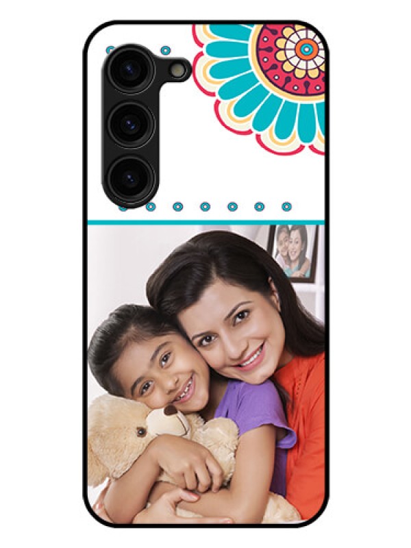 Custom Galaxy S23 Plus 5G Custom Glass Phone Case - Flower Design