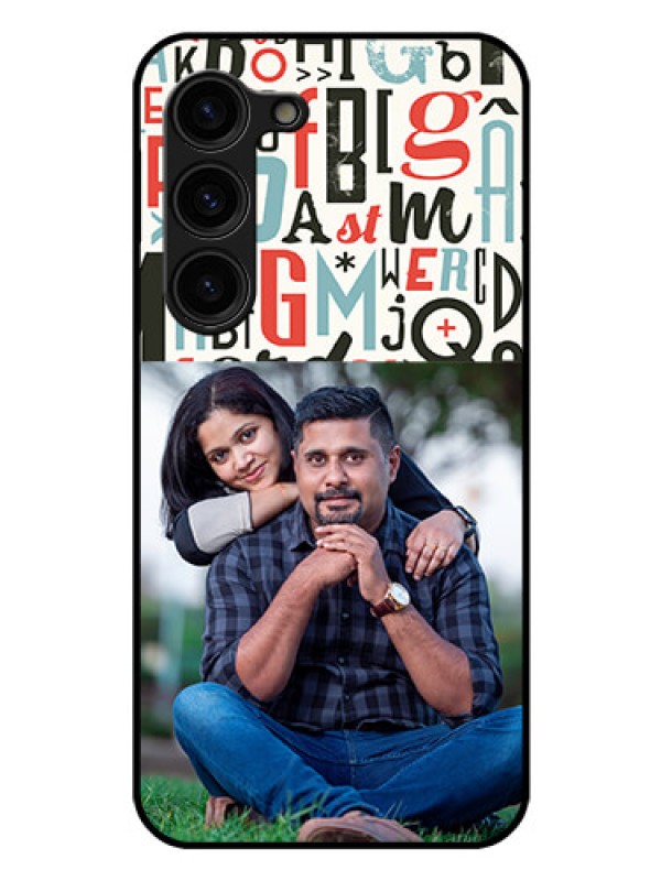 Custom Galaxy S23 Plus 5G Personalized Glass Phone Case - Alphabet Design
