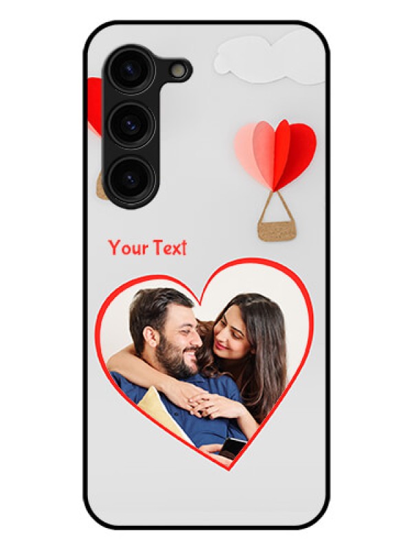 Custom Galaxy S23 Plus 5G Custom Glass Mobile Case - Parachute Love Design