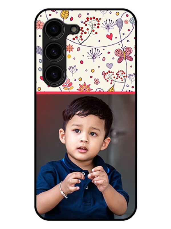 Custom Galaxy S23 Plus 5G Custom Glass Mobile Case - Premium Floral Design