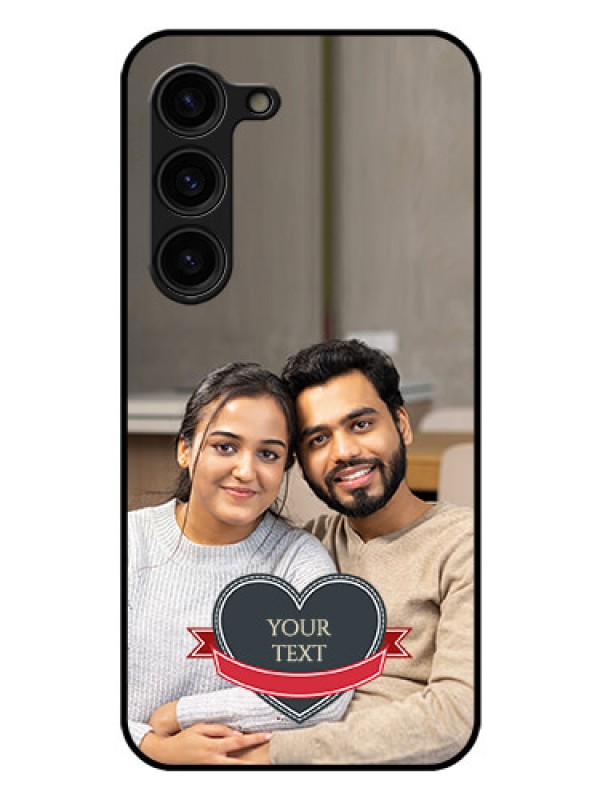 Custom Galaxy S23 Plus 5G Custom Glass Phone Case - Just Married Couple Design