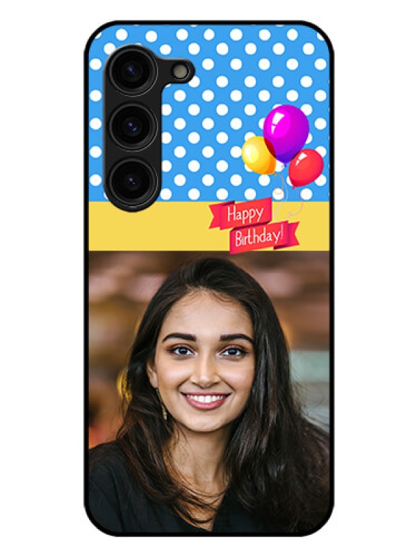 Custom Galaxy S23 Plus 5G Custom Glass Mobile Case - Happy Birthday Design