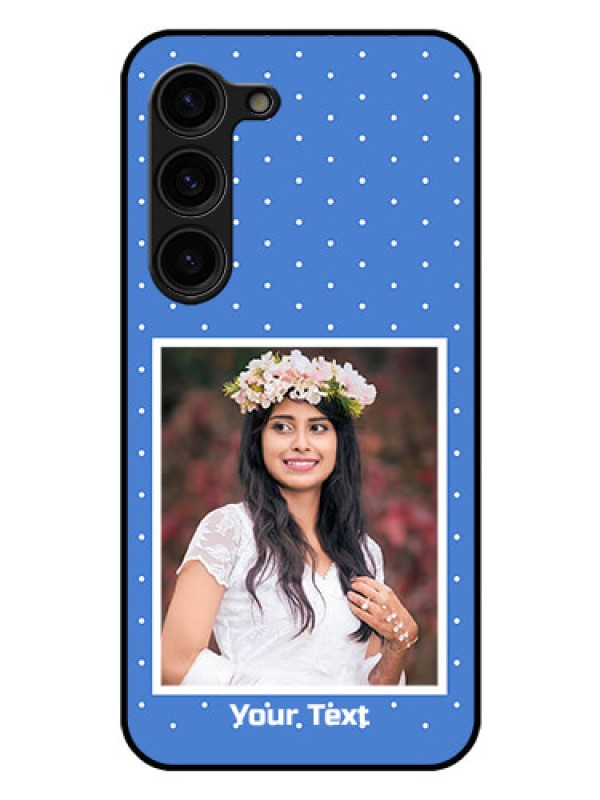 Custom Galaxy S23 Plus 5G Photo Printing on Glass Case - Polka dots design