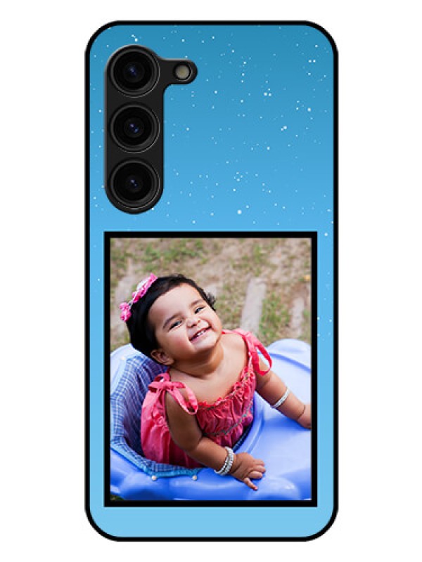 Custom Galaxy S23 Plus 5G Custom Glass Mobile Case - Wave Pattern Colorful Design