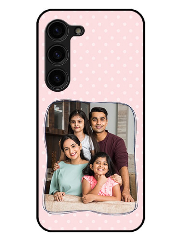 Custom Galaxy S23 Plus 5G Custom Glass Phone Case - Family with Dots Design