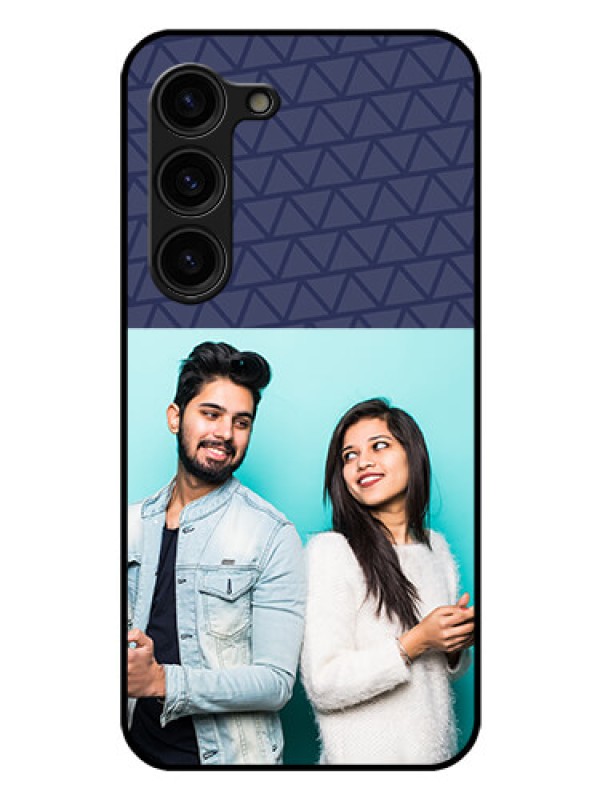 Custom Galaxy S23 Plus 5G Photo Printing on Glass Case - with Best Friends Design