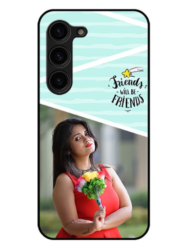 Custom Galaxy S23 Plus 5G Custom Glass Phone Case - Friends Picture Icon Design