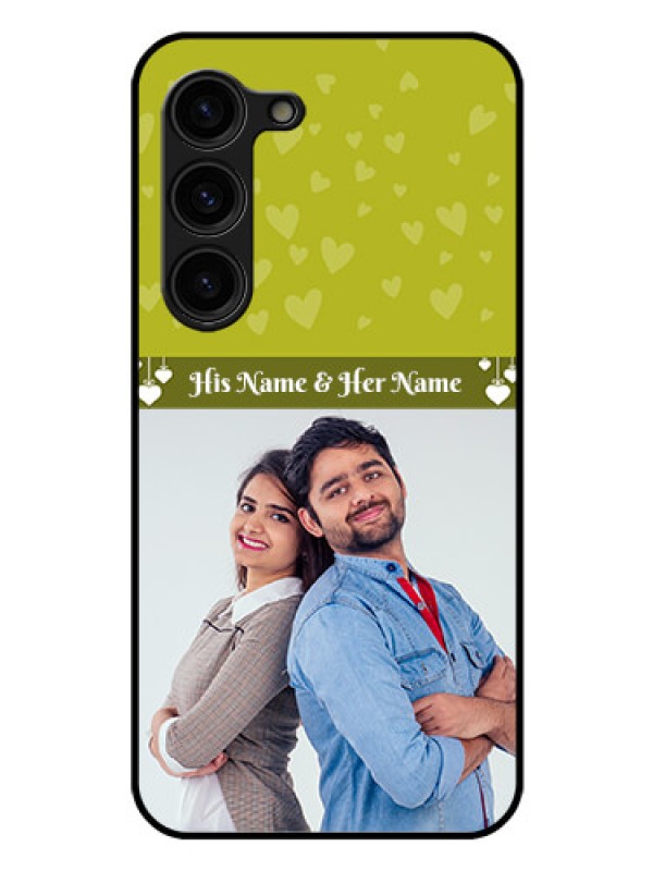 Custom Galaxy S23 Plus 5G Custom Glass Phone Case - You & Me Heart Design