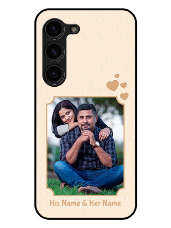 Custom Galaxy S23 Plus 5G Custom Glass Phone Case - with confetti love design