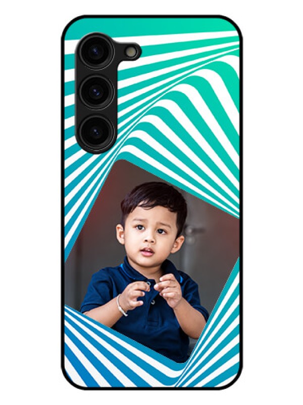 Custom Galaxy S23 Plus 5G Personalized Glass Phone Case - Abstract Spiral Design