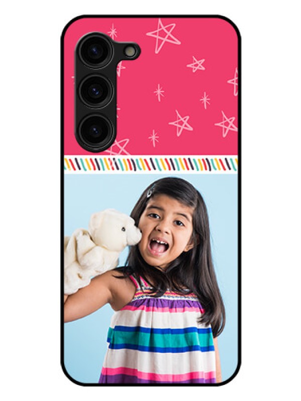 Custom Galaxy S23 Plus 5G Personalized Glass Phone Case - Line art design