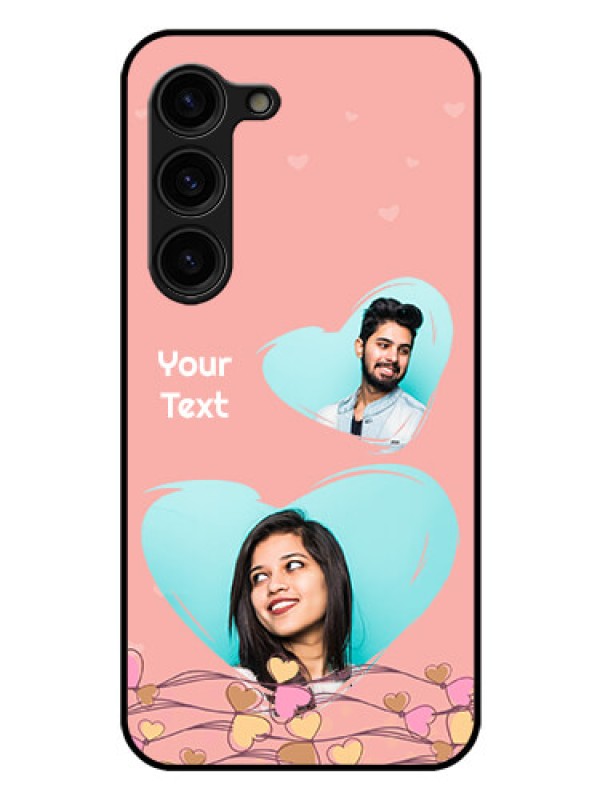 Custom Galaxy S23 Plus 5G Custom Glass Mobile Case - Love Doodle Design