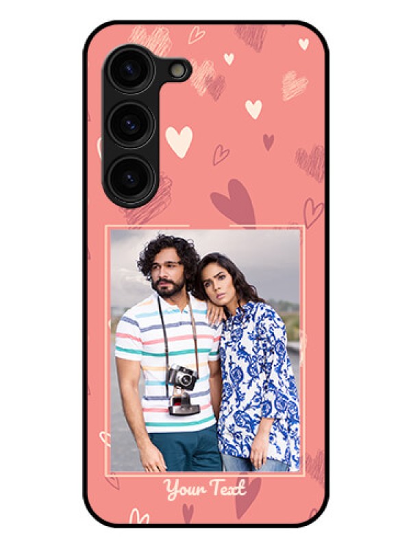 Custom Galaxy S23 Plus 5G Custom Glass Phone Case - Love doodle art Design