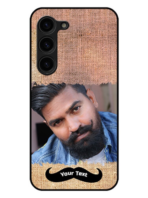 Custom Galaxy S23 Plus 5G Personalized Glass Phone Case - with Texture Design
