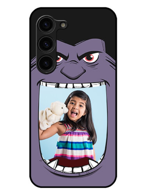 Custom Galaxy S23 Plus 5G Custom Glass Phone Case - Angry Monster Design