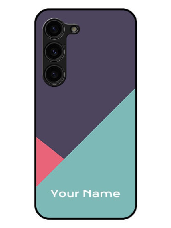 Custom Galaxy S23 Plus 5G Custom Glass Mobile Case - Tri Color abstract Design