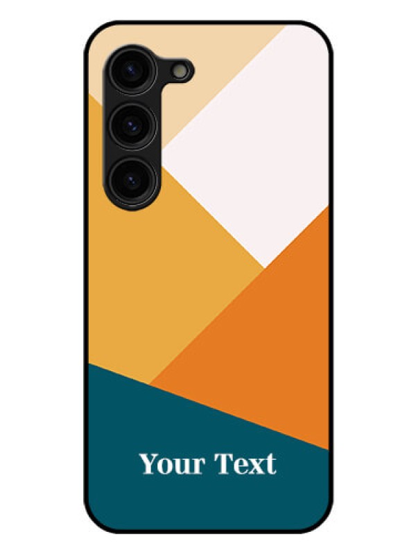 Custom Galaxy S23 Plus 5G Personalized Glass Phone Case - Stacked Multi-colour Design