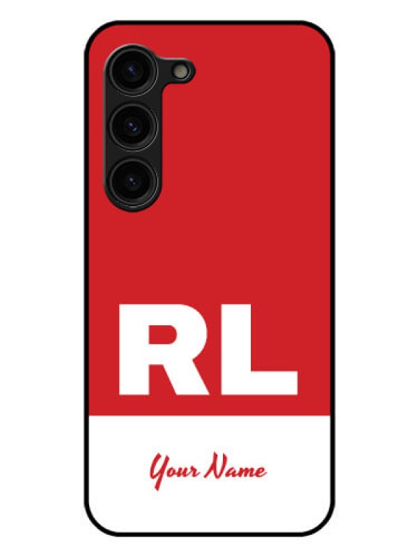 Custom Galaxy S23 Plus 5G Personalized Glass Phone Case - dual tone custom text Design