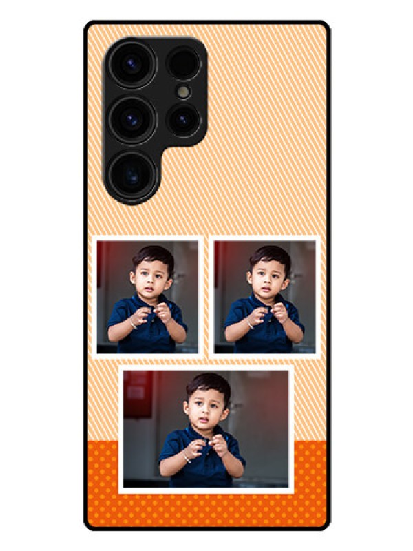 Custom Galaxy S23 Ultra 5G Photo Printing on Glass Case - Bulk Photos Upload Design