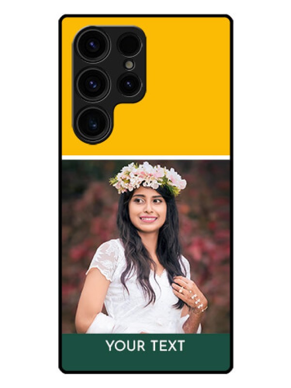 Custom Galaxy S23 Ultra 5G Photo Printing on Glass Case - Love You Design