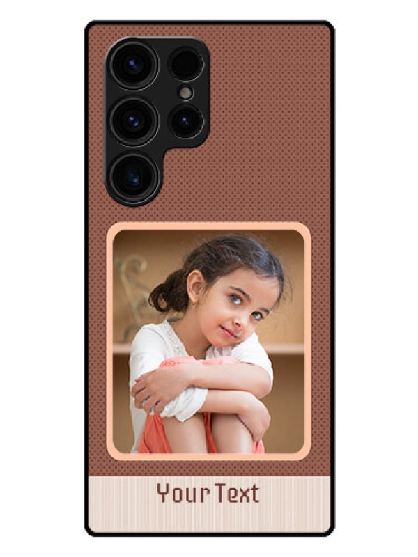 Custom Galaxy S23 Ultra 5G Custom Glass Phone Case - Simple Pic Upload Design