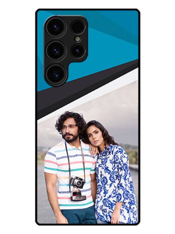 Custom Galaxy S23 Ultra 5G Photo Printing on Glass Case - Simple Pattern Photo Upload Design