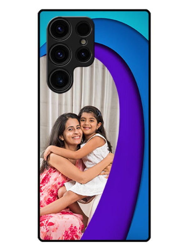 Custom Galaxy S23 Ultra 5G Photo Printing on Glass Case - Simple Pattern Design