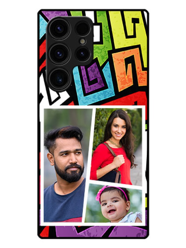 Custom Galaxy S23 Ultra 5G Custom Glass Phone Case - Graffiti pattern Design