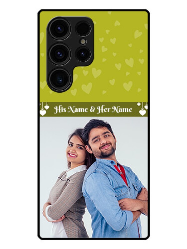 Custom Galaxy S23 Ultra 5G Custom Glass Phone Case - You & Me Heart Design