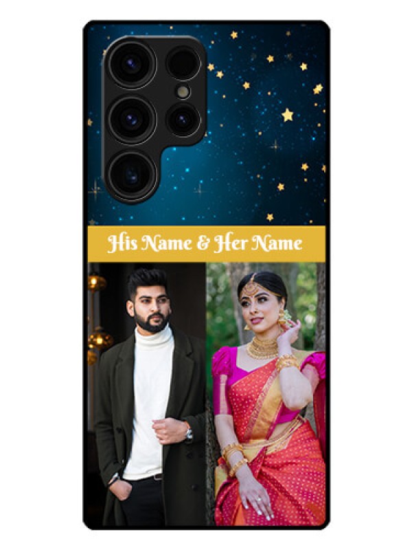 Custom Galaxy S23 Ultra 5G Custom Glass Phone Case - Galaxy Stars Backdrop Design