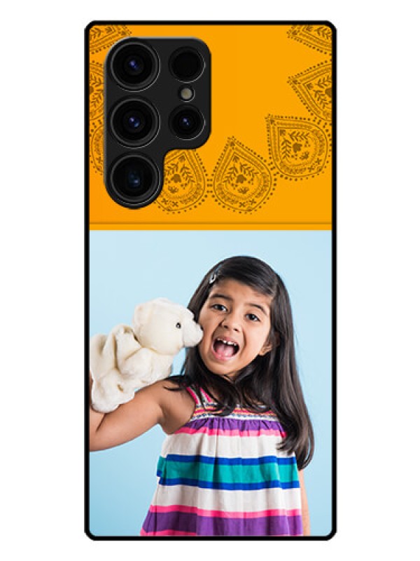Custom Galaxy S23 Ultra 5G Personalized Glass Phone Case - Photo Wedding Design