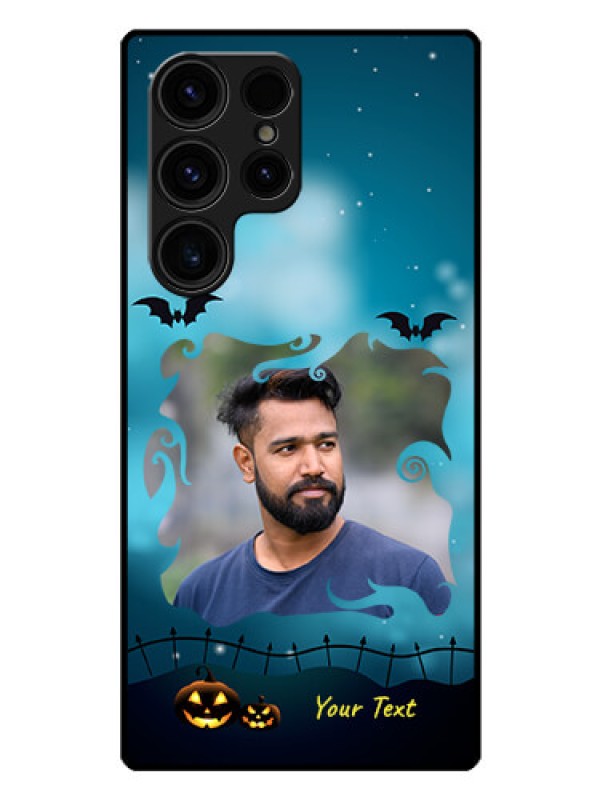 Custom Galaxy S23 Ultra 5G Custom Glass Phone Case - Halloween frame design