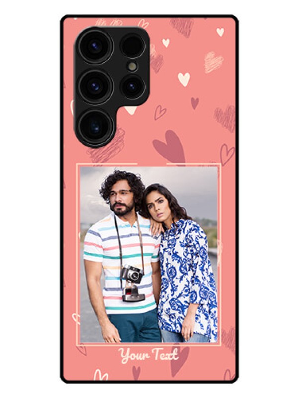 Custom Galaxy S23 Ultra 5G Custom Glass Phone Case - Love doodle art Design